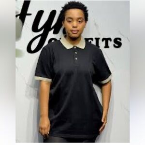 VINTAGE ASH CITY GOLF SHIRT SIZE LARGE-Excellent shape! 2003 -Black/Tan-…